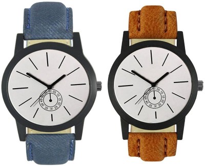 Naksh Fashion FOX-M-411-412 Designer Stylish Watch combo With Fancy Dial And Belt Watch  - For Men   Watches  (Naksh Fashion)