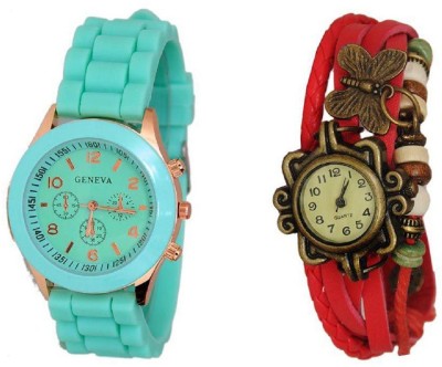 unequetrend geneva sky with red dori Watch  - For Women   Watches  (unequetrend)