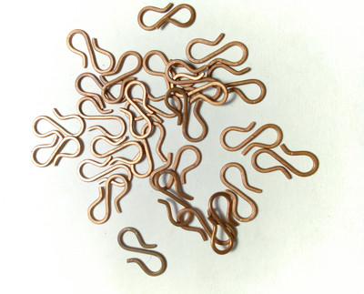 

Sparkle S Hook Clasp copper colour 15X8mm300 Pcs-003