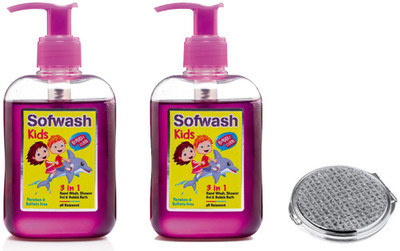 

Baby Spa SOFWASH KIDS 3 IN 1 HANDWASH, SHOWERGEL & BUBBLE BATH (250 ml) WITH COMPACT MIRROR(Magenta)