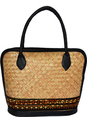 

Estheticmind Designer Sitalpati bag with Embroidery border Sling Bag(Black, 7 L)