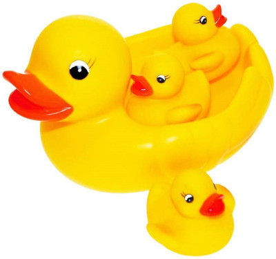 

M-Alive ChuChu Mother Duck With Three Kids Bath Toy Have Fun In Bathing Bath Toy(Multicolor)
