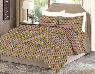 

Minu Bedsheets 130 TC Cotton Single Motifs Bedsheet(Pack of 1, Orange)