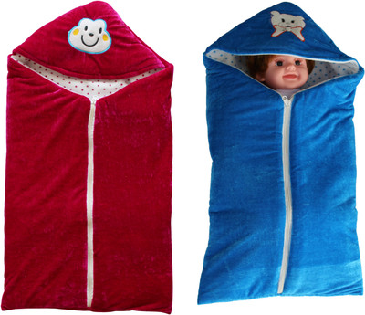 

My Newborn Cartoon  Crib Baby Blanket(Polyester, Maroon, Light Blue, Light blue;maroon