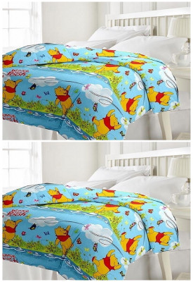 Craftdia Cartoon Single AC Blanket(Poly Cotton, Blue)