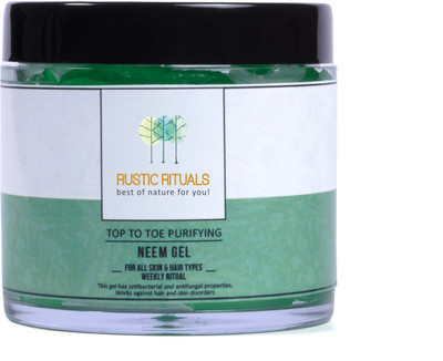 

Rustic Rituals NEEM GEL FOR HEAD TO TOE (top to toe purifying gel) Antibacterial | Antifungal |Pimples, Dandruff and Skin disorders caused due to bacterial growth(50 g)