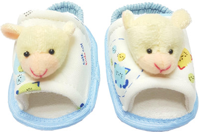 

GoodStart Sky Blue Closed-Toe Cotton Booties For Babies Booties(Toe to Heel Length - 10 cm Sky Blue)