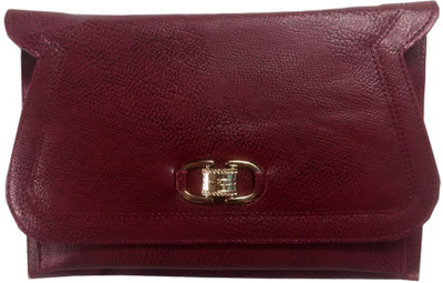 

One Touch Solution Party Maroon Clutch