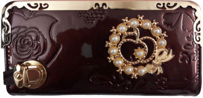 

One Touch Solution Casual Brown Clutch
