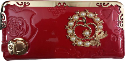 

One Touch Solution Casual Red Clutch