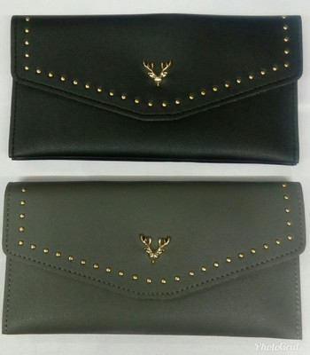 

Panache Casual Black, Green Clutch