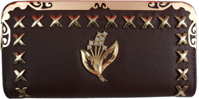 

One Touch Solution Casual Brown Clutch
