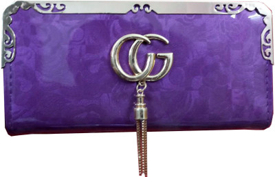 

One Touch Solution Casual Purple Clutch