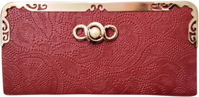 

Haryana Craft Casual Maroon Clutch