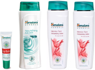 

Himalaya Lip Blam, Soothing Body Lotion, Intensive Face Moisturzing Lation(Set of 4)