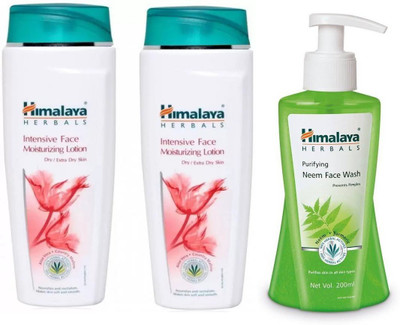

Himalaya intensive face moisturizing lotion, purifying neem face wash(Set of 3)