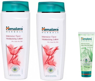 

Himalaya intensive face moisturizing lotion , moisturizing aloe vera face wash(Set of 3)
