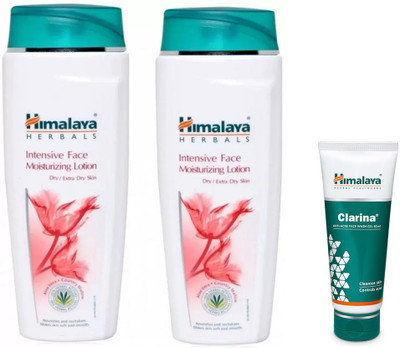 

Himalaya intensive face moisturizing lotion, anti acne face wash(Set of 3)