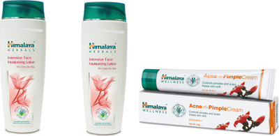 

Himalaya intensive face moisturizing lotion, pimple cream(Set of 3)