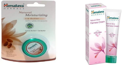 

Himalaya natural moisturizing lip butter, natural glow fairness cream(Set of 2)