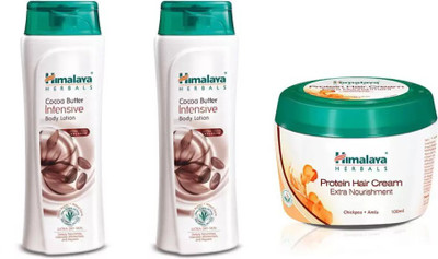 

Himalaya Cocoa Butter Intensive Body Lotion, Cocoa Butter Intensive Body Lotion, Protein hair Cream(Set of 3)
