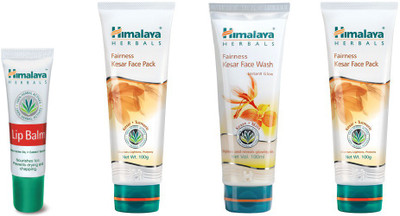 

Himalaya Lip Balm, Fairness Kesar Face Pack, Fairness Kesar Face Wash, Fairness Kesar Face Pack(Set of 4)