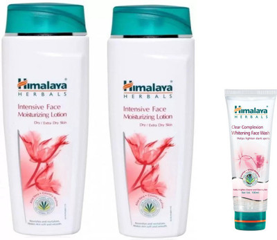 

Himalaya intensive face moisturizing lotion, clear complexion whitening face wash(Set of 3)