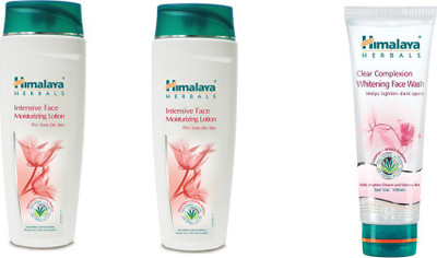 

Himalaya intensive face moisturizing lotion, clear complexion whitening face wash(Set of 3)