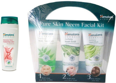 

Himalaya intensive face moisturizing lotion, neem facial kit(Set of 4)