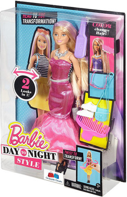 

GRAPPLE DEALS Reversible Fashion Dress From Head to Toe Transformation And Change Hair Color Gorgeous Doll For Kids.(Multicolor)