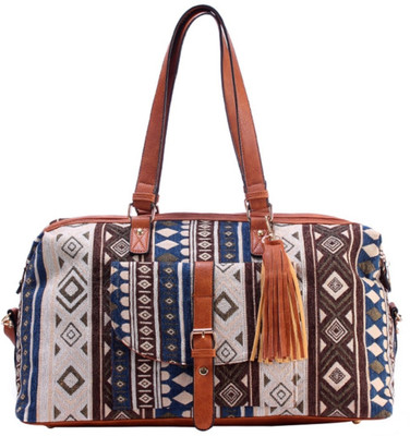 printed duffle bags