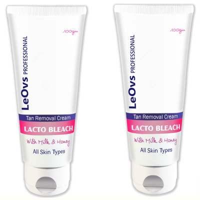 

LeOvs Lacto Bleach Tan Removal Cream with Milk and Honey For All Skin types(200 ml)