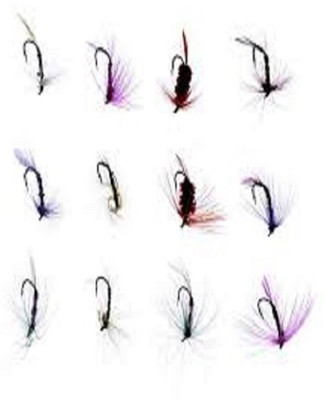 

JUST ONE CLICK Fly Tying Double Fishing Hook FLY HOOK Artificial Fly Fishing Lure(Pack of 12 Size 1)