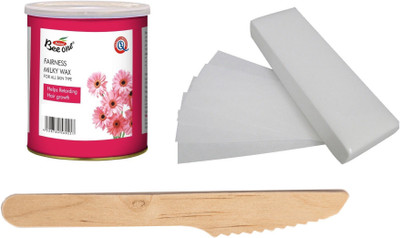 BeeOne Fairness Milky Wax(440gm) With Wax Strips and Wooden Knife Wax(440 g, Set of 2)