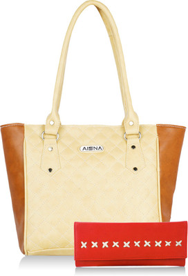 

Aisna Shoulder Bag(Yellow, Tan), Tan;yellow
