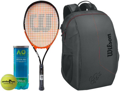 

Wilson All Tennis Kit (Match Point Tennis Racquet for Adults + Australia Open Tennis Ball, pack of 3 + Team Tennis Racquet bag) Tennis Kit