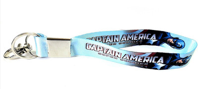 

Blue Aura Captain America Keychain with Lock Lanyard(multi)