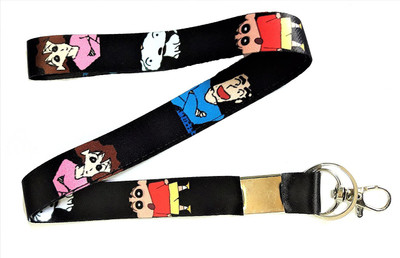

Blue Aura Shinchan Keychain With Lock Id Holder Lanyard Bike Keychain Lanyard(multicolour)