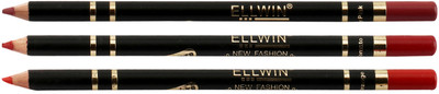

Ellwin smudge proof super smooth long lasting lip liner combo pack of 3 (Nude::Red::Orange )(Multicolor,)