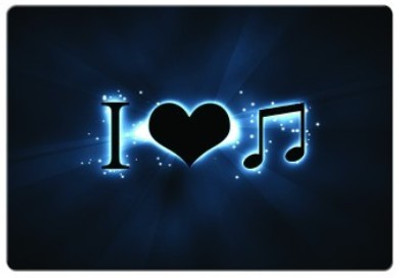 

Dadlace I Love Music Mousepad(Multicolor)