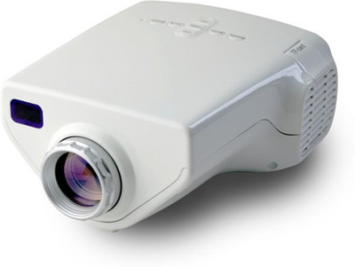 

VibeX ™ E03 16W Mini Home Use Multimedia System Digital Video with HDMI USB VGA 50 lm LED Corded Portable Projector(White)