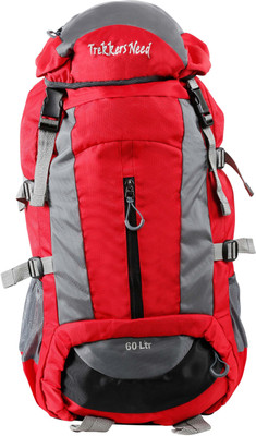 

TREKKERS NEED Trekking Bag/Rucksack\SPORTS BAG/Hiking Bag 60 Ltr thunder(Red) Rucksack - 60 L(Red)