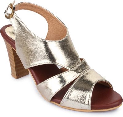 

Adorn Women Golden Heels