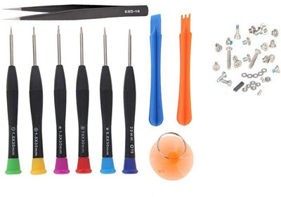 

WOWSOME 9 in 1 Professional Cell Phone Screwdriver Set Repair Opening Tool Kit With Tweezer for iPhone 6/ 6S/ iPhone 5/ 5S/ Mobile Phone Combination Screwdriver Set(Pack of 1), Multicolor