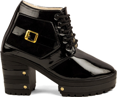 

Cuty Fashion Casuel Black Boot Boots For Women(Black
