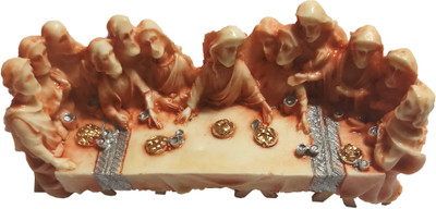 

SK Craft Polyresin Last Supper Sculpture-5 (L) x 10 (B) x 3.5 (H) CM, Last Supper Decorative Statue, Last supper canvas, Jesus in the Last Supper sculpture Decorative Showpiece - 5 cm(Polyresin, Orange)
