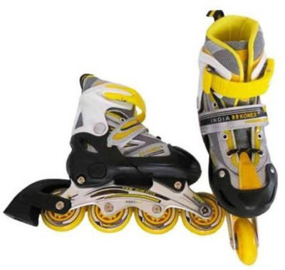 

Konex Adjustable Shoes Inline Skates (Small) Yellow In-line Skates - Size 4.5-7.5 UK(Yellow)