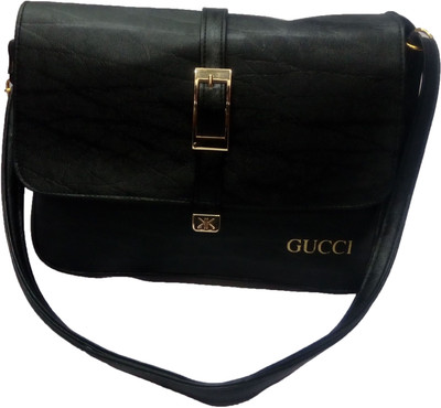 

Panache Women Casual Black PU Sling Bag