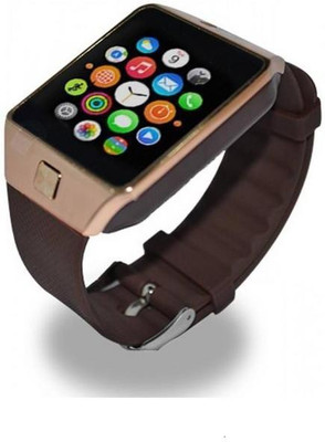 

JK ERFINDERS DZ09 SMARTWATCH WITH SIM SLOT, MUSIC, CAMERA ETC Gold Smartwatch(Brown Strap REGULAR)