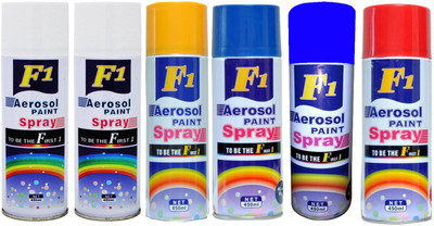 F1 Multicolor Spray Paint 450 ml(Pack of 6)